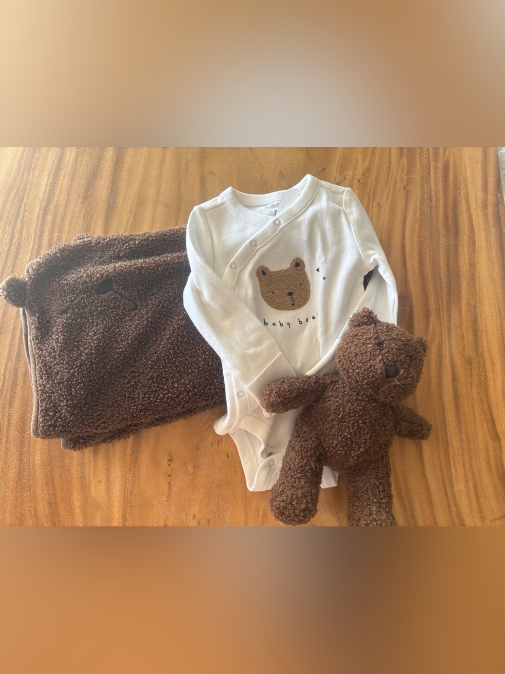 GAP Baby Bear Bodysuit and Brown Plush Set